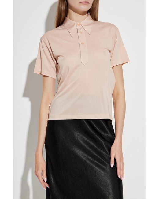 Maison Margiela Black Short-Sleeved Polo Shirt