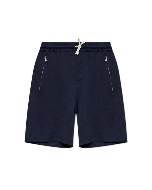Eleventy Blue Shorts With Pockets for men