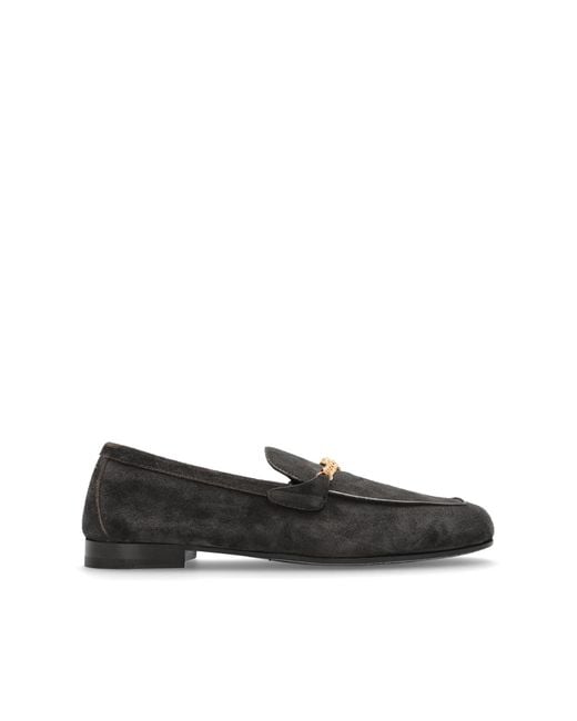 Versace Black Leather Shoes for men