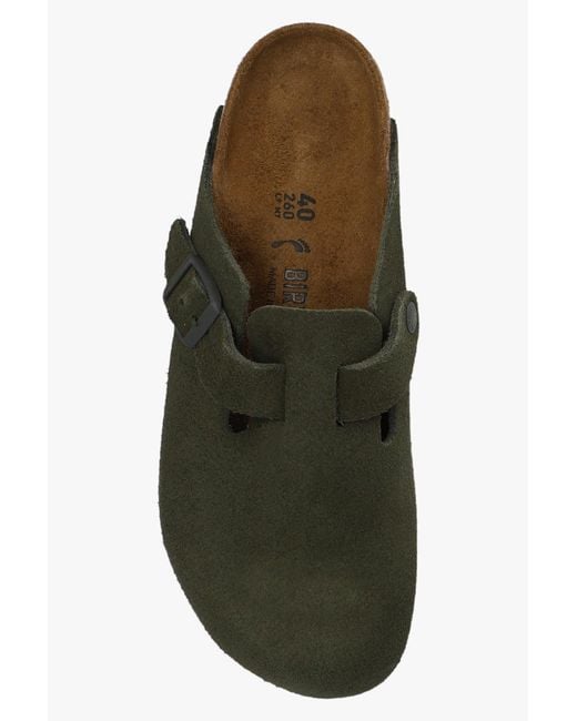 Birkenstock Green 'Boston' Slides