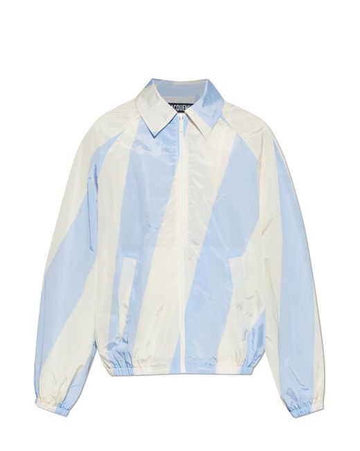 Jacquemus Blue Lightweight Jacket With Collar for men