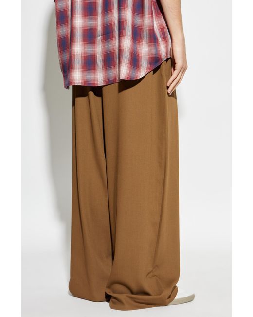 Acne Natural Pants With Logo for men
