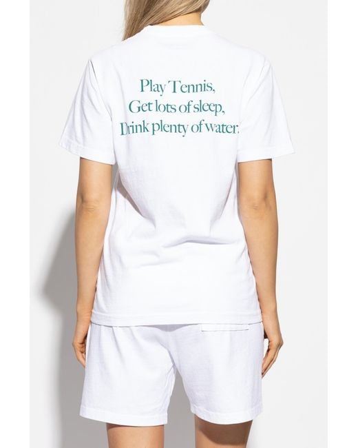 Sporty & Rich White T-Shirt From The "Tennis Club" Collection