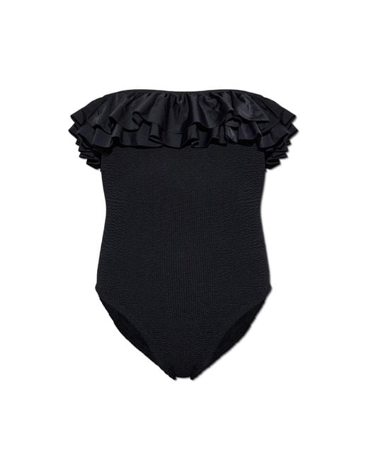 Hunza G Black One-Piece Swimsuit 'Eloise'