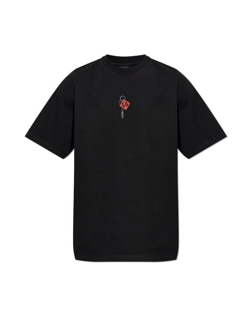 44 Label Group Black T-Shirt With Print for men