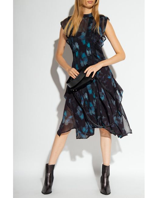 AllSaints 'freya' Dress in Black (Blue) | Lyst