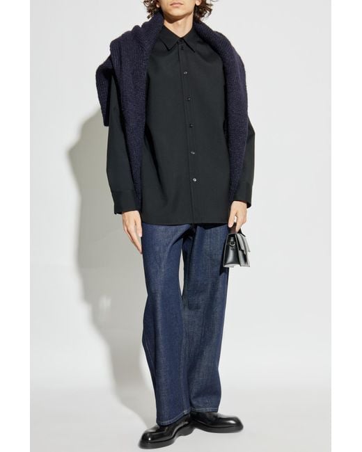 Jil Sander Gray Wool Shirt for men