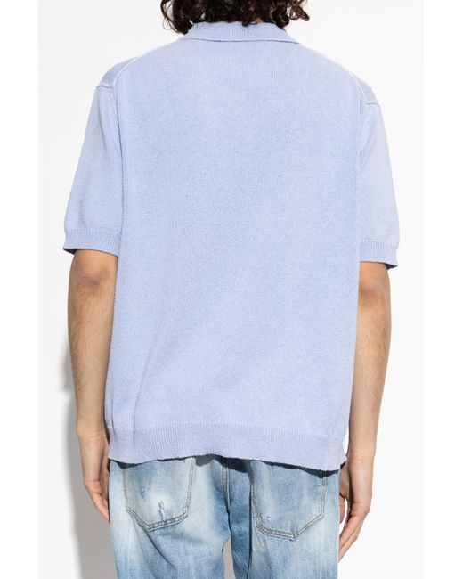 DSquared² Blue Polo With Pocket for men