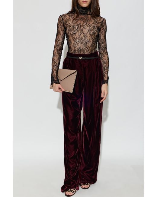 Valentino Garavani Black Lace Bodysuit