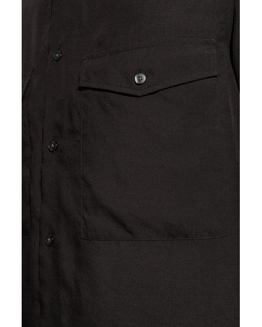 Emporio Armani Black Hooded Shirt, for men