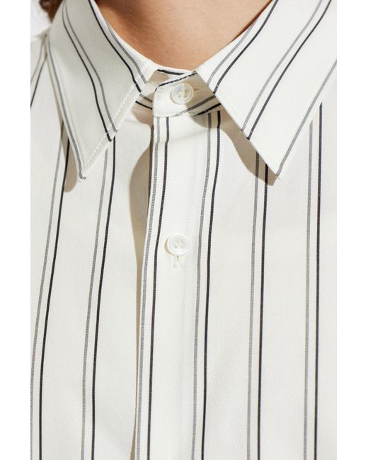 Versace White Shirt With A Striped Pattern for men