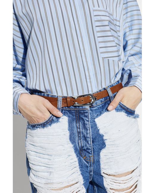 IRO Brown Leather "Cuff" Belt