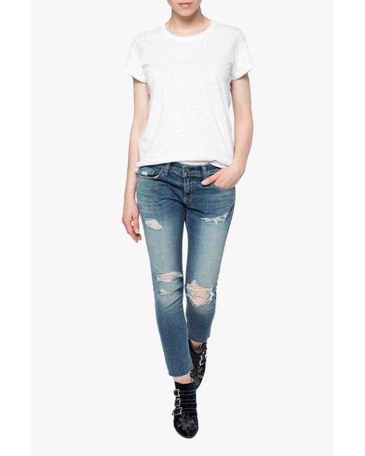 Rag & Bone White Crewneck T-Shirt