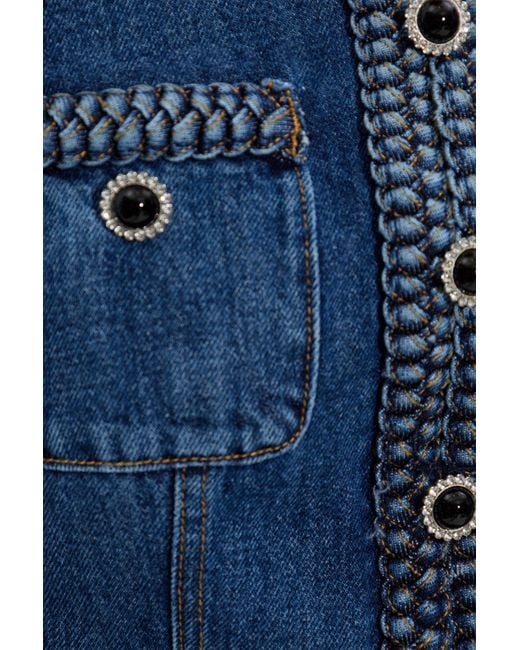 Self-Portrait Blue Denim Dress