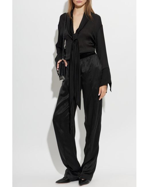 Tom Ford Black Silk Trousers