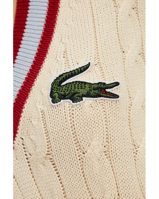 Lacoste White Sweater With Logo