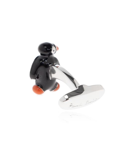 Paul Smith Blue Cufflinks With A Penguin Motif for men