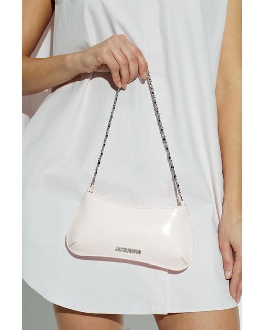 Jacquemus White Shoulder Bag 'Small Bisou'