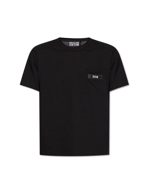 Versace Black T-shirt With Pocket for men