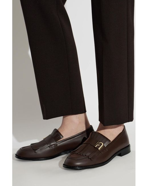 Furla Black 'Lidia' Loafers
