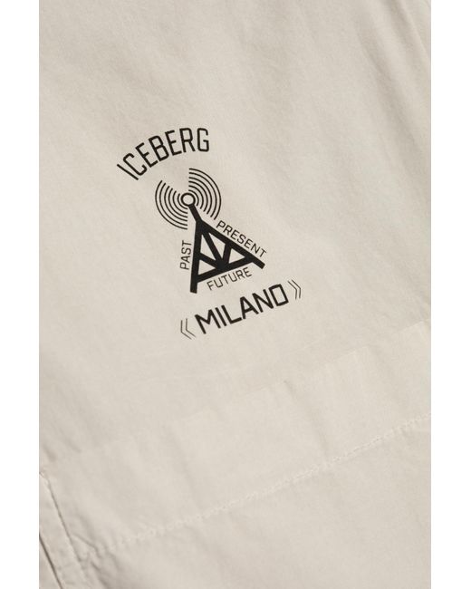 Iceberg White Shirt With Logo for men