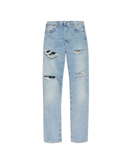 Acne Blue Vintage-Effect Jeans for men