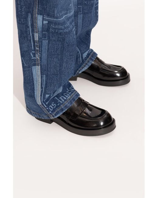 Agl Attilio Giusti Leombruni Blue "Trudi" Loafers Shoes