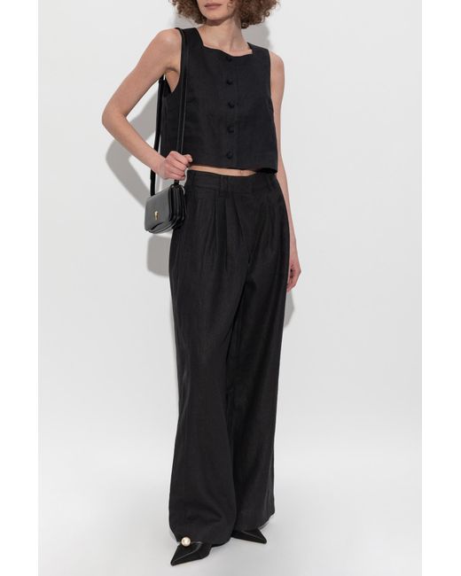 Posse Black Linen Vest "Rio"