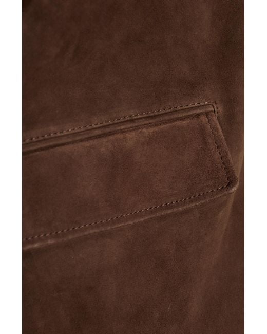 Officine Generale Brown Leather Jacket 'Erickson' for men