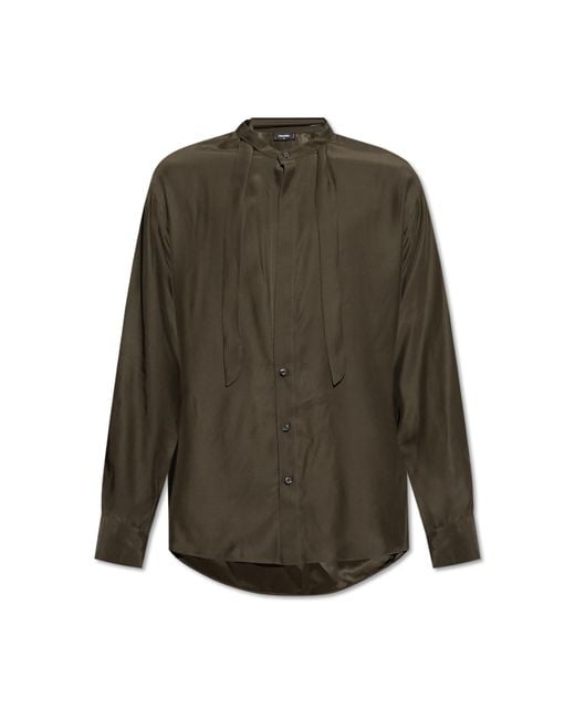 DSquared² Green Silk Shirt for men