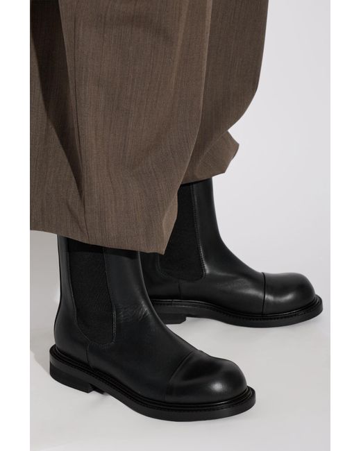 Moschino Black Leather Chelsea Boots
