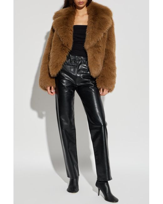 Agolde Black Trousers Made From Recycled Leather