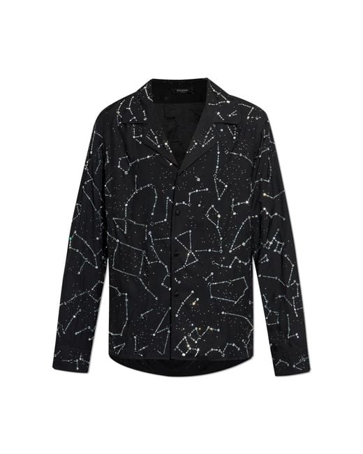 Balmain Black Shirt With Applique for men