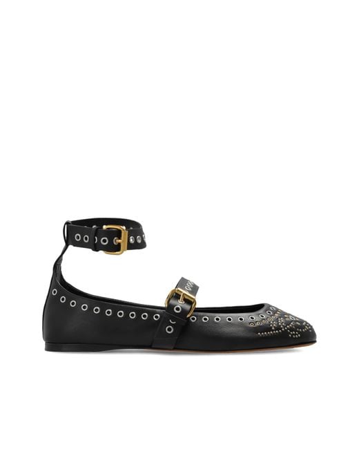 Isabel Marant White Ballet Flats "Ylza"