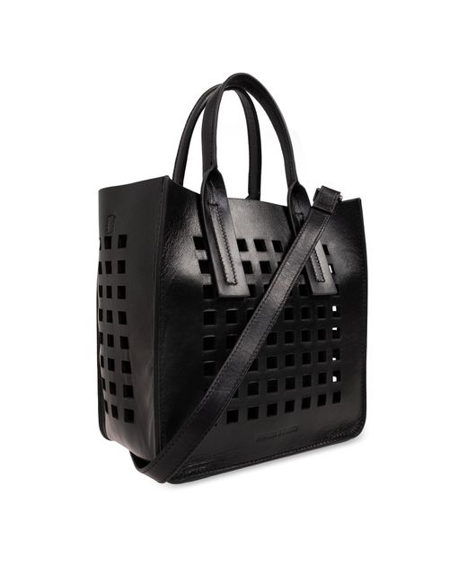 Stand Studio Black 'mesh Mini' Shopper Bag,