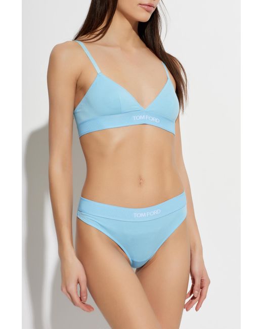 Tom Ford Blue Logo Bra