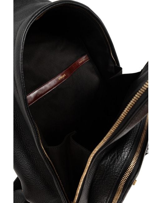 Versace Red Leather Backpack "Lou" for men