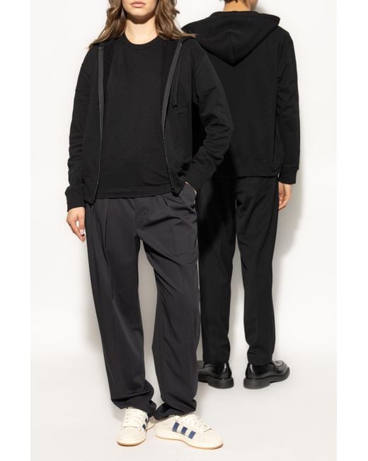 COMME DES GARÇONS PLAY Black T-Shirt With Logo Patch