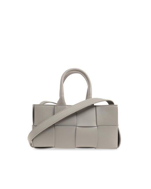 Bottega Veneta Gray 'acro Mini' Shoulder Bag,