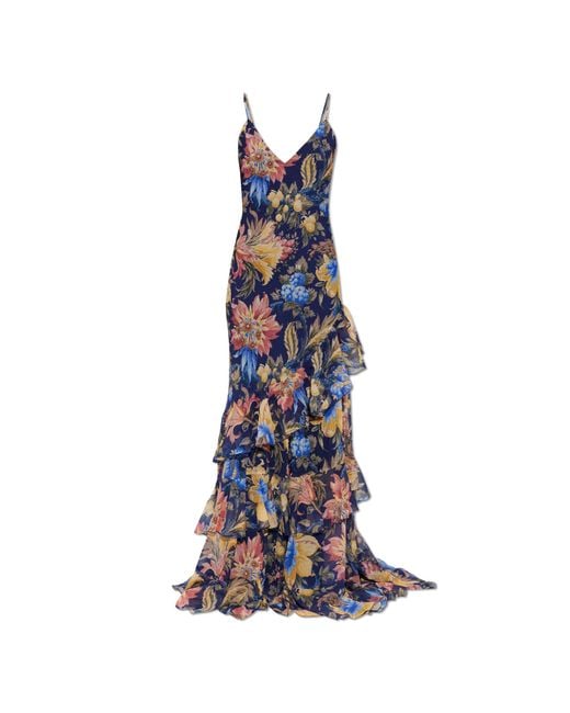 Etro White Floral Motif Dress