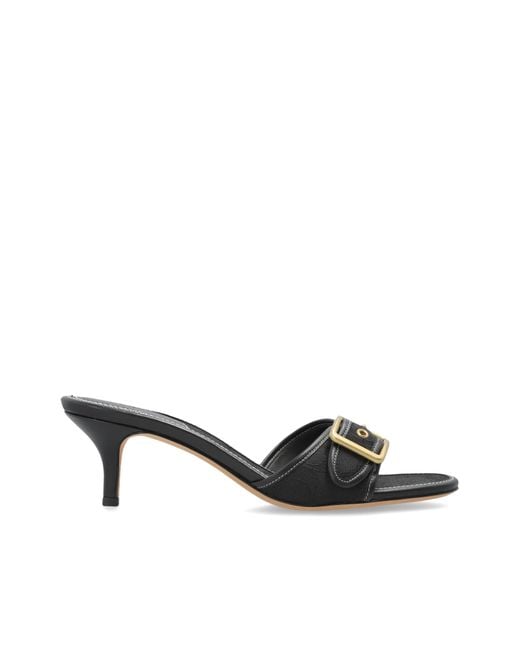 COACH White Heeled Mules "Marfot"