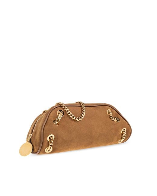 Stella McCartney Brown Shoulder Bag Bowling Small