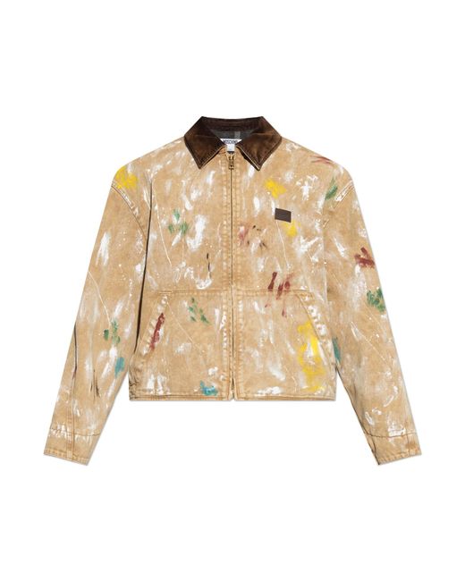 Moschino Natural Denim Jacket With 'Vintage' Effect for men