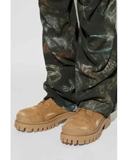 Balenciaga Brown 'Combat Strike L20' Ankle Boots for men