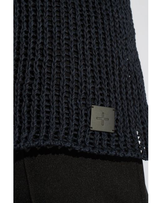 Jil Sander Blue + Openwork Sweater, for men