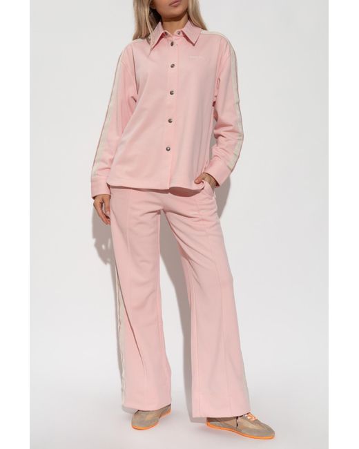 Palm Angels Pink Straight-Leg Trousers