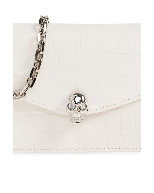 McQueen Gray "Skull Mini" Bag