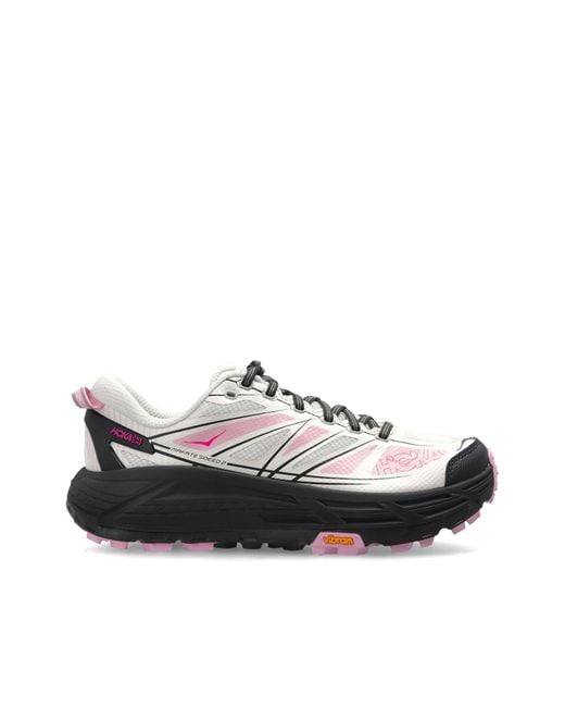 Hoka One One White 'Mafate Speed 2' Sports Shoes