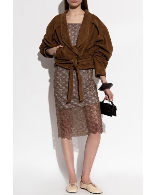 ROTATE BIRGER CHRISTENSEN Brown Sequin Top