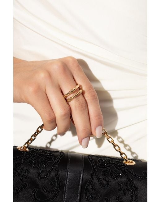 Versace Metallic Medusa Head Ring